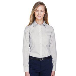 DEVON & JONES Ladies Crown Collection Solid Broadcloth Woven Shirt Size S